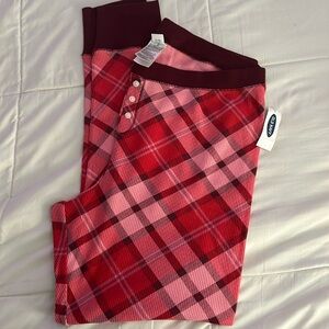Womens plaid jogger pajama pants